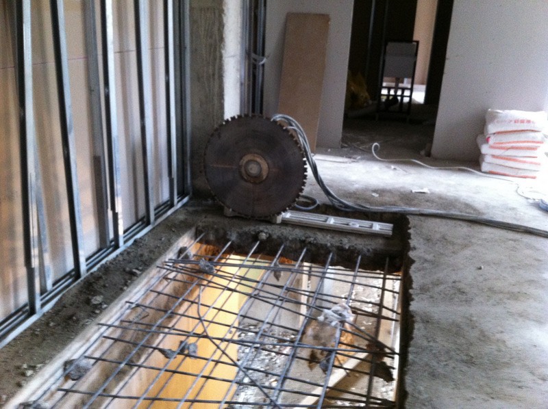 Hidrolik beton kesme makinesi ile döşeme kesimi