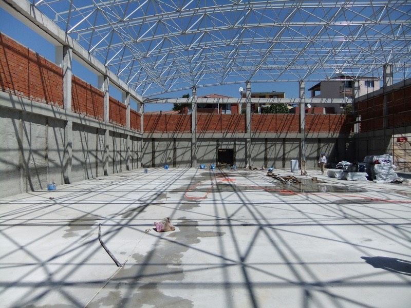 Kapalı spor salonu uzay çatı uygulaması