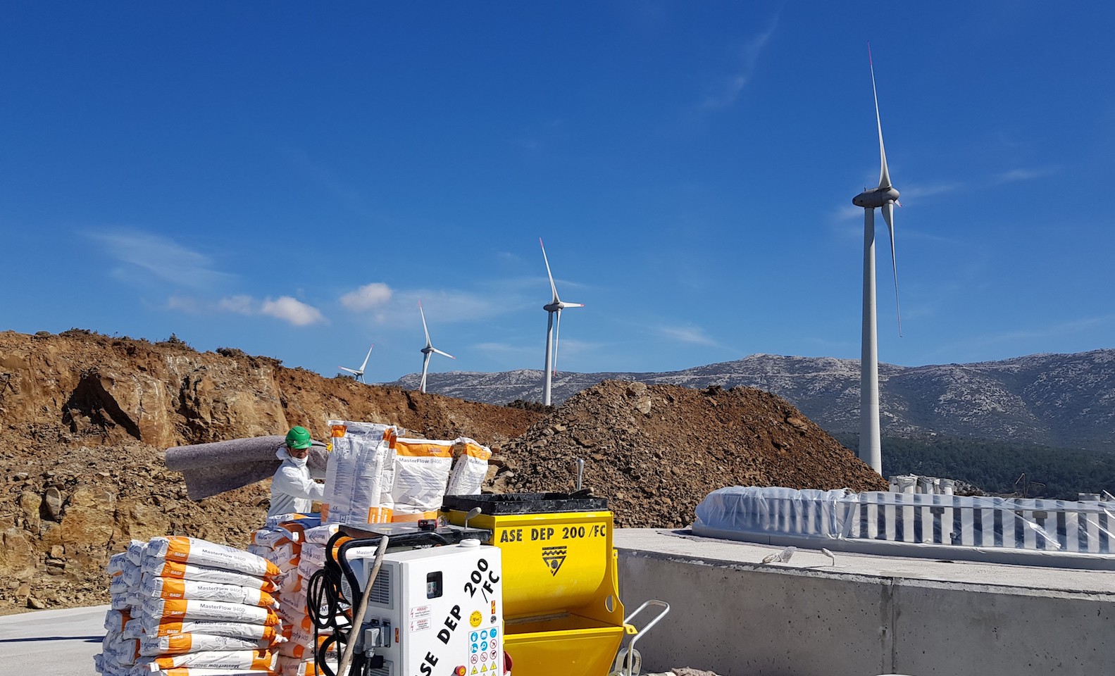 Rüzgar Enerji Santrali (RES) Load Ring Grout Uygulaması
